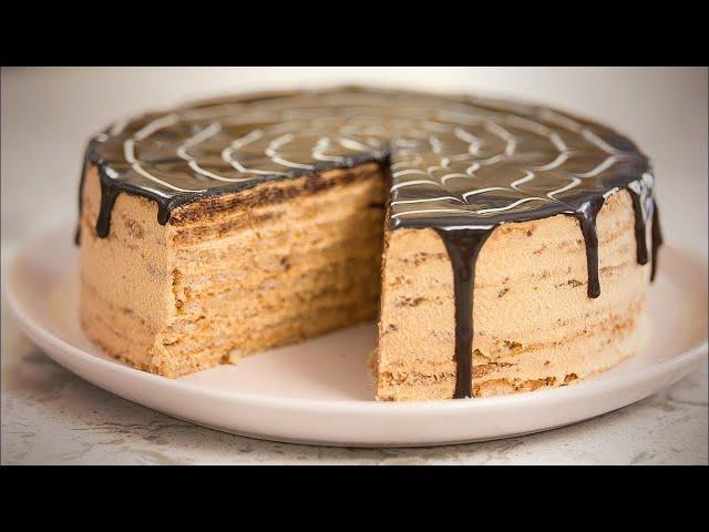 AMAZING CARAMEL CREAM CAKE in lock-down Birthday cake with LIZA GLINSKAYA