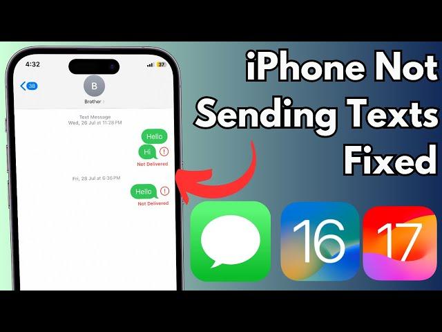 How To Fix iPhone Not Sending Texts iOS 16/17 | iPhone Message Not Delivered Fixed