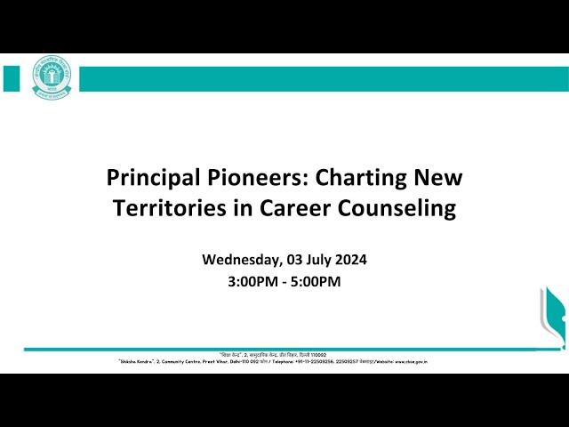 Principal Pioneers: Charting New Territories in Career Counseling for CBSE High Schools