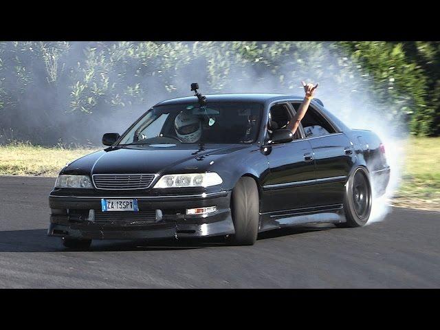 Toyota Mark II JZX100 Great Drift & 1JZ Engine Sounds