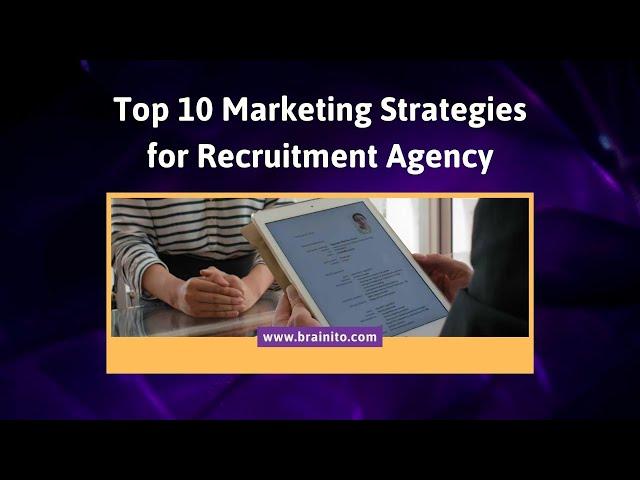 Marketing Strategies for Recruitment Agency