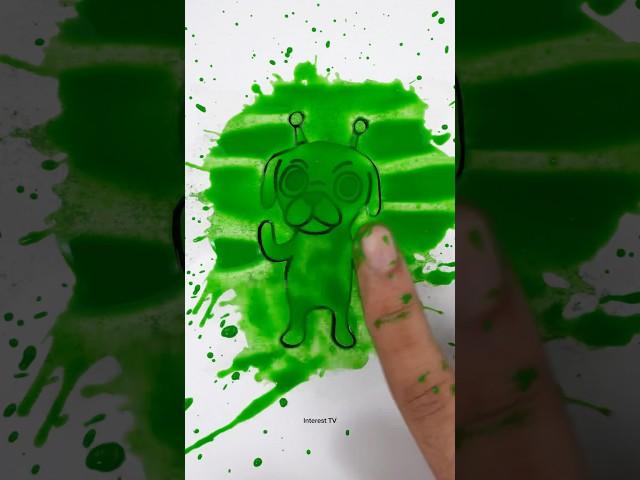 Gog The Alien Green Dog Color Art  Pretty Little Baby  #art #trending #acrylicpainting