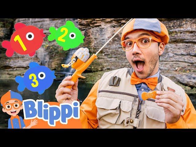 How Many Fish Can Blippi Catch? Fishing Challenge! | Blippi & Meekah Challenges and Games for Kids