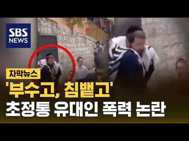 '부수고, 침뱉고'…초정통 유대인 폭력 논란 (자막뉴스) / SBS