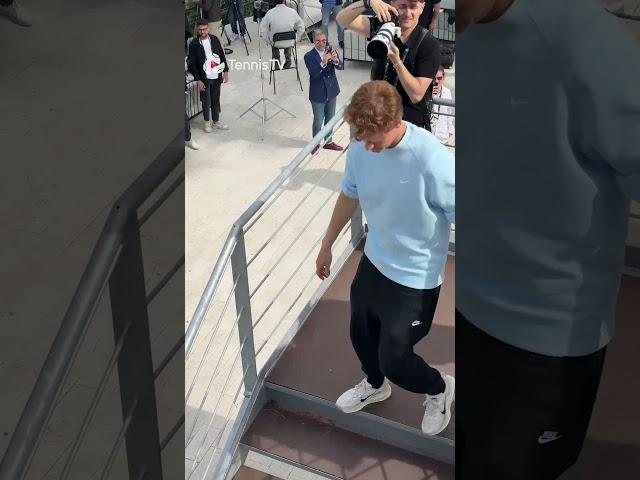 World No. 1 Jannik Sinner Arrives in Rome 