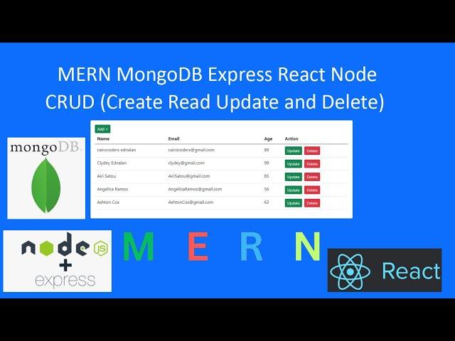 MERN MongoDB Express React Node CRUD (Create Read Update and Delete)