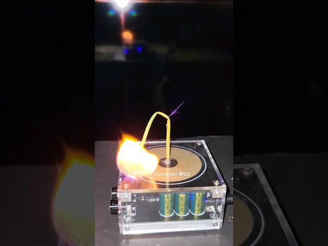  Music Tesla Coil #experiment #fire #lightning #shorts