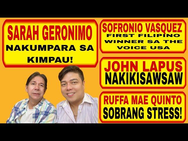 SARAH G. NAKUMPARA NG KIMPAU!SOFRONIO V, 1ST FILIPINO WINNER SA THE VOICE USA,JOHN LAPUS, NAKISAWSAW