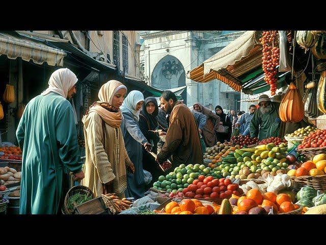  MARRAKECH WALKING TOUR, MOROCCO STREET FOOD, IMMERSE YOURSELF IN THE ENCHANTING OLD CITY, 4K HDR