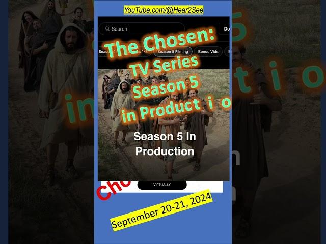 #shorts  THE CHOSEN - ChosenCon2024 & Season 5 in Production  Learn All About it!