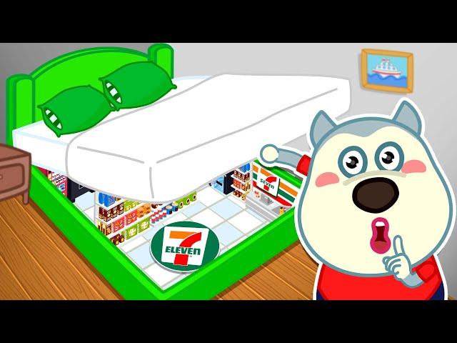 Wolfoo Builds a SECRET 7-11 in His Room!  Funny Stories for Kids  Kids Cartoon  Wolfoo Canada