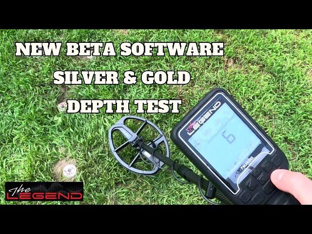 NOKTA LEGEND NEW IMPRESSIVE BETA SOFTWARE - DEPTH TEST ON SMALL GOLD AND DEEP SILVER