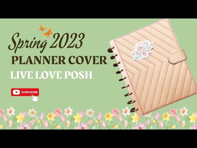 LIVE LOVE POSH - LUXE QUILTED PLANNER COVER - BLUSH