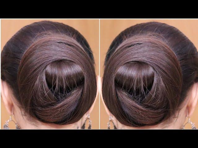 Nice ! Juda Hairstyle For Thin Long Hair | पतले लंबे बालों की हेयर स्टाइल | Easy Juda Bun Hairstyle