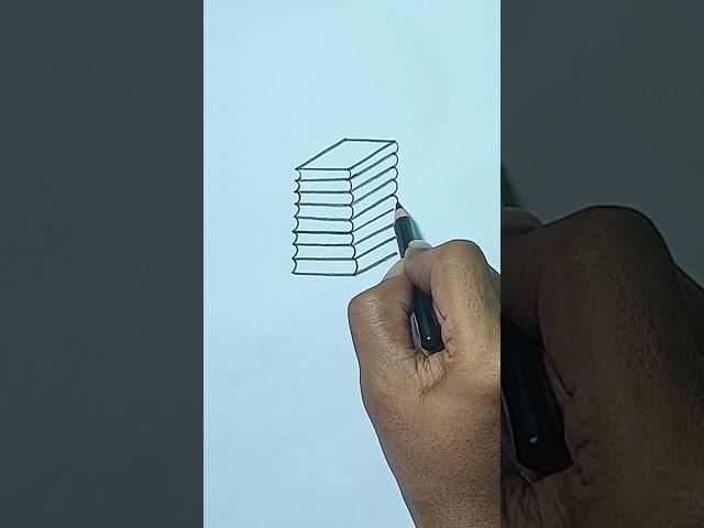 Book drawing technique with a pencil sketch #drawing #books #sketch #shorts #art @drawingcraftarts