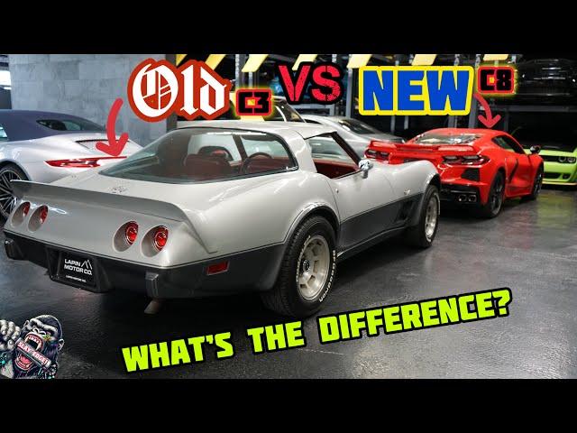 New 2024 C8 Corvette VS Old 1978 C3 Corvette// What’s the difference between Old and New Corvettes?