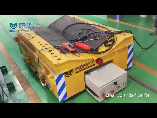 steel rail coil transfer flat car on rails battery operated coil carts transfer carts