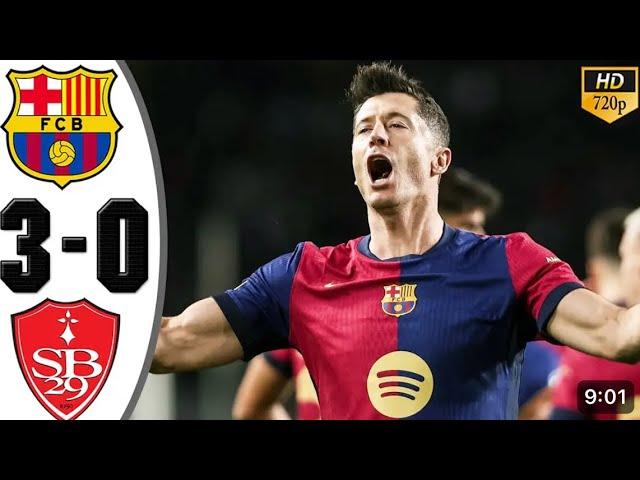 BARCELONA VS BREST 3-0 || UEFA CHAMPIONS LEAGUE || ALL GOALS & EXTENDED HIGHLIGHTS