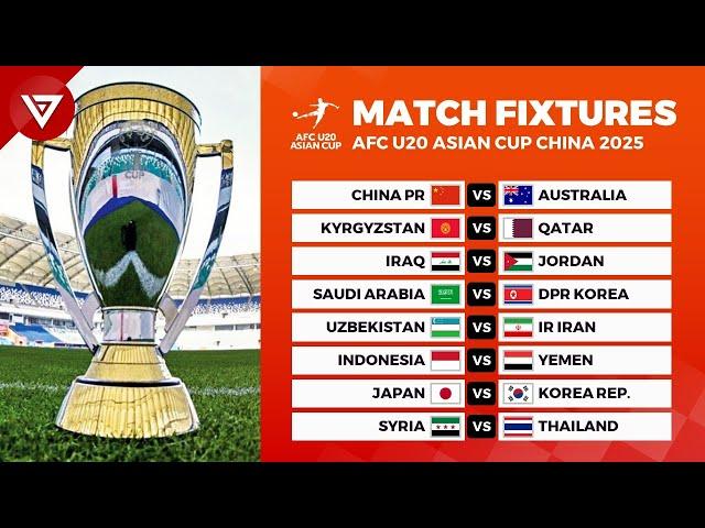 AFC U20 ASIAN CUP 2025: MATCH FIXTURES & FULL SCHEDULE