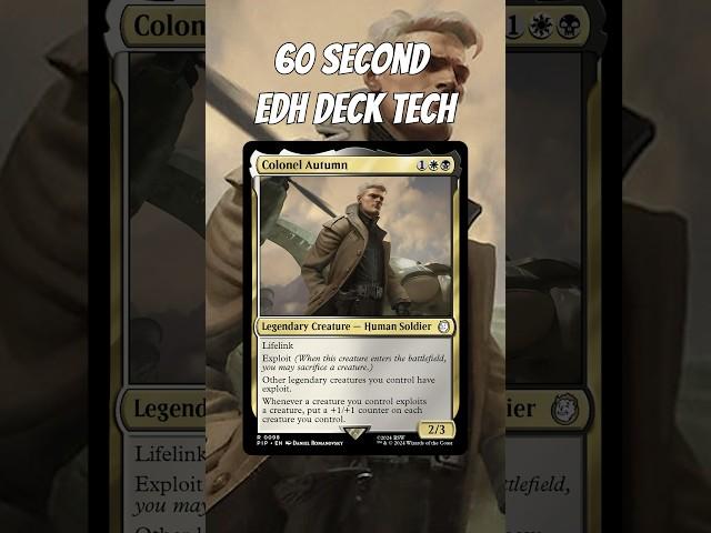 Colonel Autumn 60 Second EDH Deck Tech #edh #magicthegathering #fallout #wotc