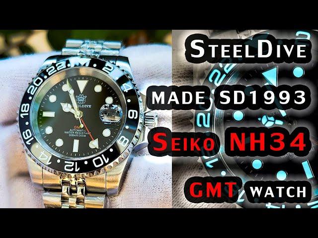 SteelDive finally uses Seiko NH34 GMT movement | New model release SD1993 GMT