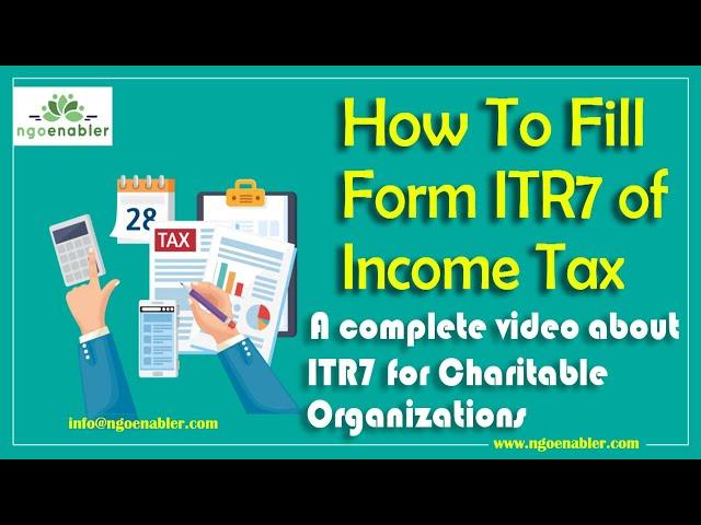 How To Fill ITR7 of Income Tax For Charitable Organization | How To Fill ITR7 For AY 2023-24