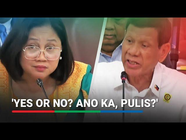 'Ano ka, pulis?' Duterte fumes at Brosas over 'yes or no' question