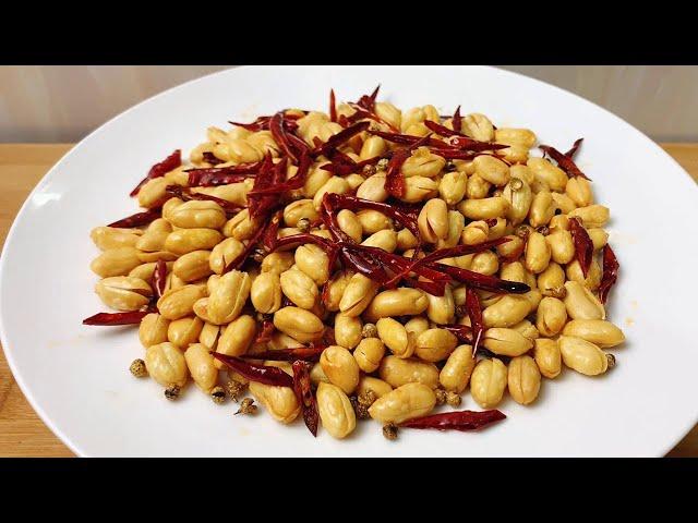 "Homemade Alcoholic Peanuts" spicy, crispy and skillful, 2 minutes to learn