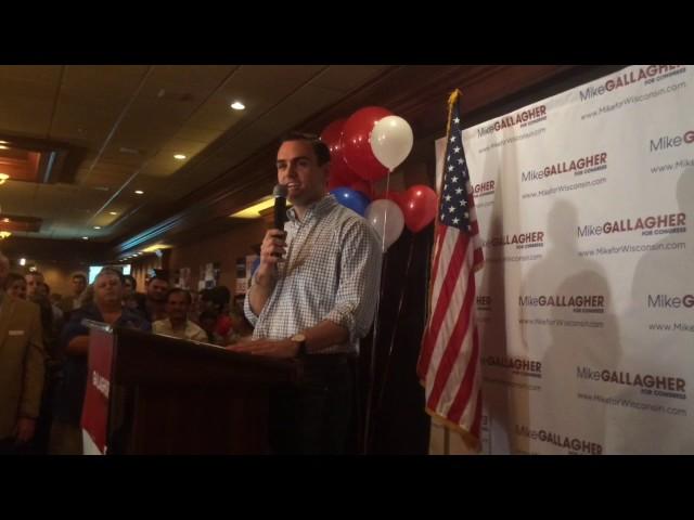 Mike Gallagher's election victory speech