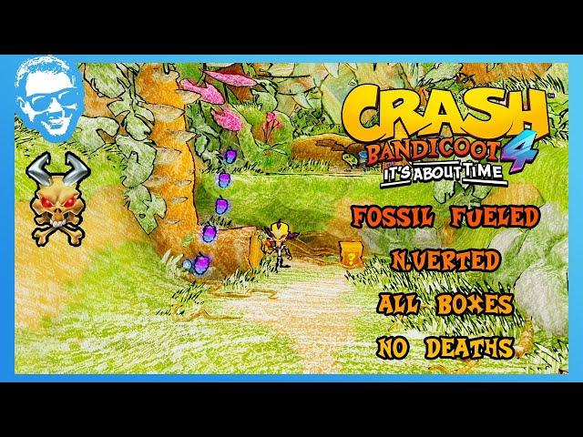 Fossil Fueled (N.Verted) - Full Walkthrough - No Deaths - All Gems - Crash Bandicoot 4 [4k]