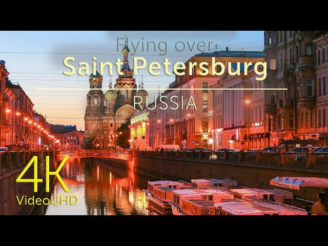 Above Saint-Petersburg video 4K (UHD) & Relaxing Music | Санкт Петербург видео в 4К