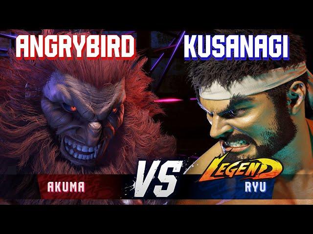 SF6 ▰ ANGRYBIRD (Akuma) vs KUSANAGI (Ryu) ▰ High Level Gameplay