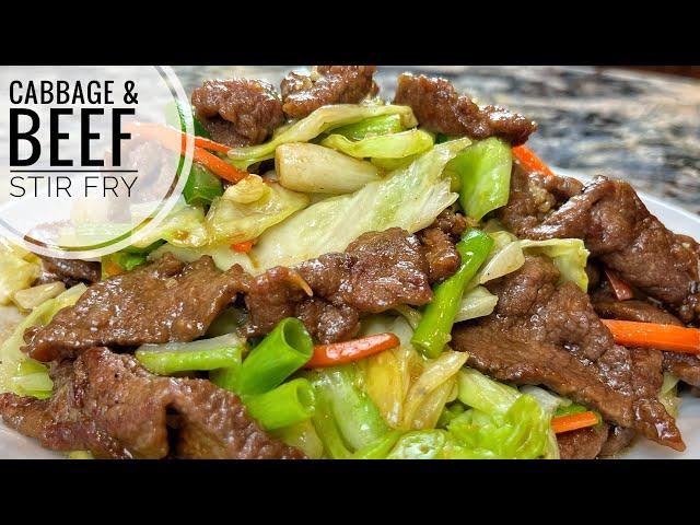 Cabbage And Beef Stir Fry | Tender And Juicy Beef And Vegetable Stir Fry Without Oyster Sauce