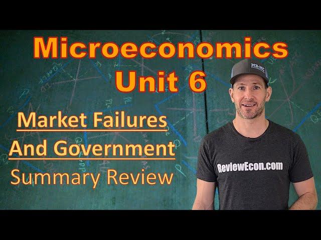 Microeconomics Unit 6 COMPLETE Summary - Market Failures and Government