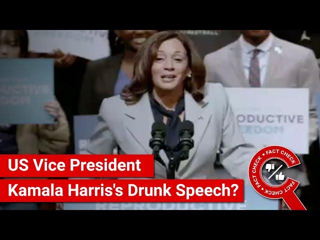 FACT CHECK: Viral Video Shows US Vice President Kamala Harris's Drunk Speech?