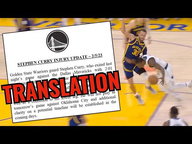 UPDATE on Steph Curry's Injury