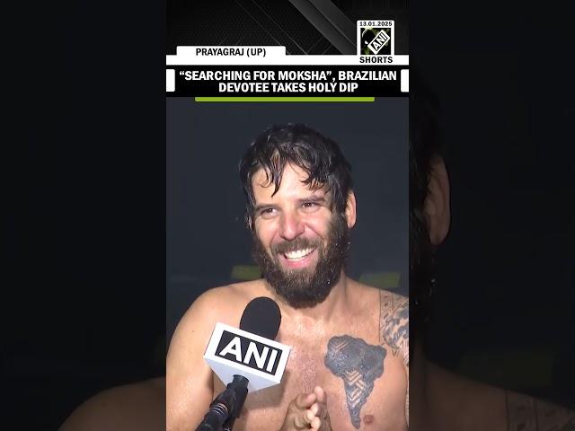 “Searching for moksha…”, Brazilian devotee takes holy dip at Maha Kumbh 2025