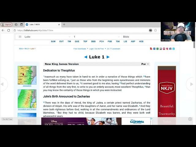 Wednesday Service #12 The Gospel of Luke 1-4 By Josh Monday Ep.262
