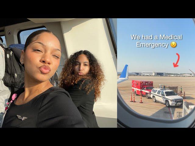 Two 20 year olds working a 4 day trip | flight attendant vlog + medical emergency story-time