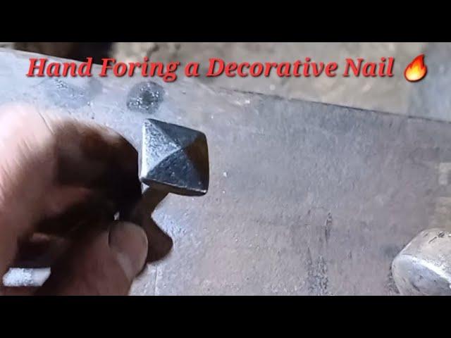Blacksmithing: Forging a decorative nail! 