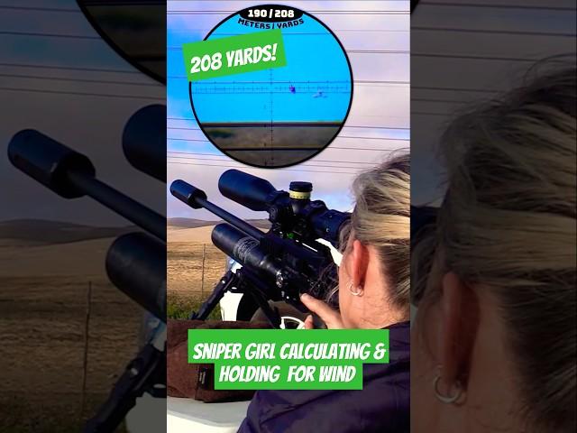 Sniper Girl Calculating & Holding for wind | Advanced Long-Range Ballistics #fxairguns