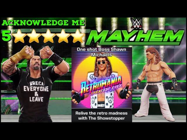 WWE Mayhem Gameplay - One Shot Boss Shawn Michaels