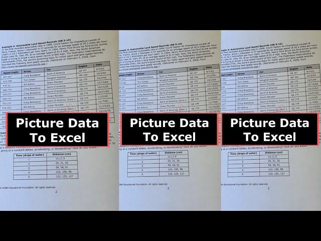 Data from an image into Excel in Seconds: No manual excel data table