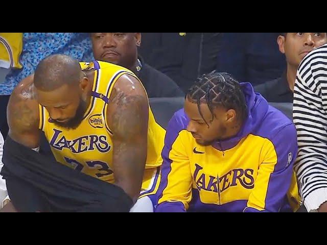 LeBron James Tells Bronny James Advice Before Lakers NBA Debut On The Bench! Lakers vs Timberwolves