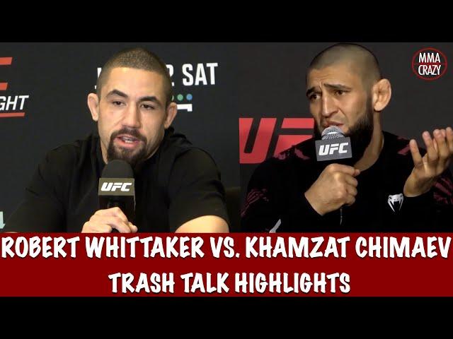 Robert Whittaker vs. Khamzat Chimaev talks fight for UFC 308 Highlights