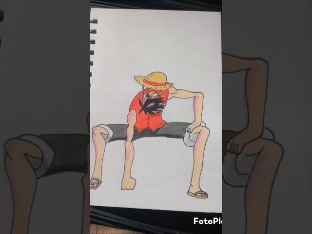 day -2 Luffy gears #anime #drawing #onepiece #pencil colors  ️