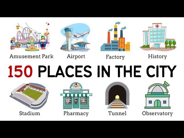 150 Places in the City | English Vocabulary with Pictures | Practice English Daily