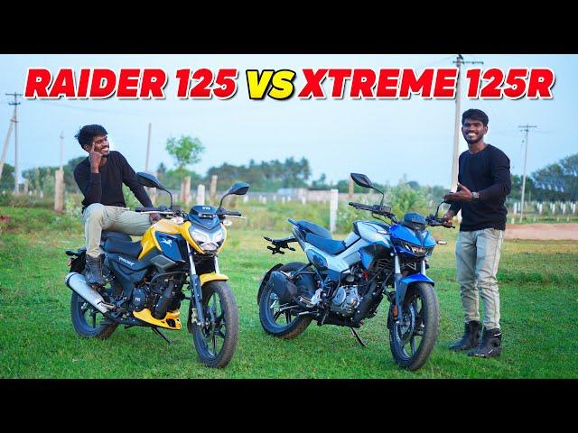 125cc ல எந்த Bike வாங்கலாம் ? | Tvs Raider 125 vs Hero Xtreme 125r in Tamil | Speed Test 