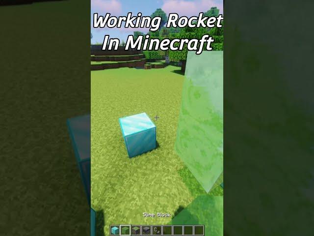 Working Rocket In Minecraft! | #Shorts