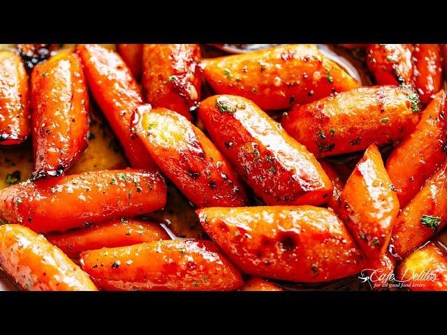 HONEY GARLIC BUTTER ROASTED CARROTS